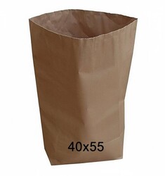 Kraft Çuval Torba Kahverengi Baskısız 40*55 cm+12cm