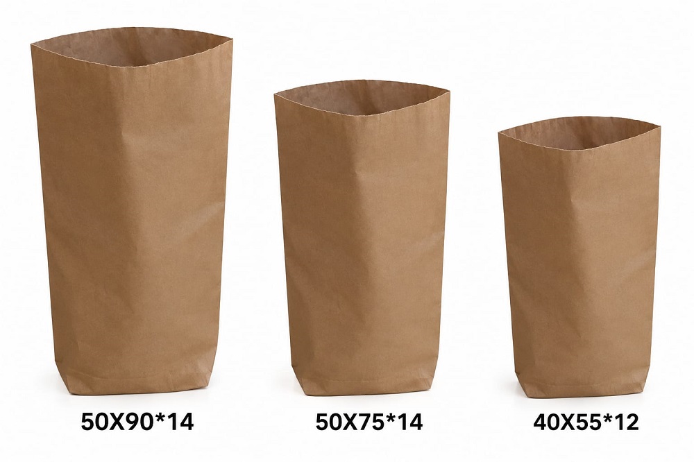 Kraft Çuval Torba Kahverengi Baskısız 50*75 cm+14cm (1)
