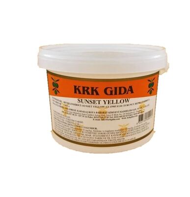 Sunset Yellow Gıda Renklendiricisi (Turuncu) Toz Gıda BoyasıE 110 -1Kg - 1